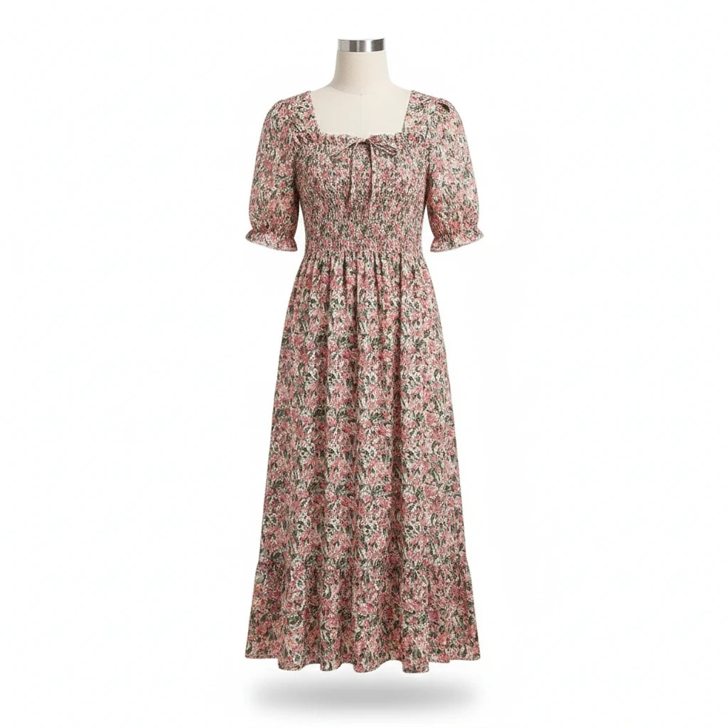 Flora Casual Chiffon Dress