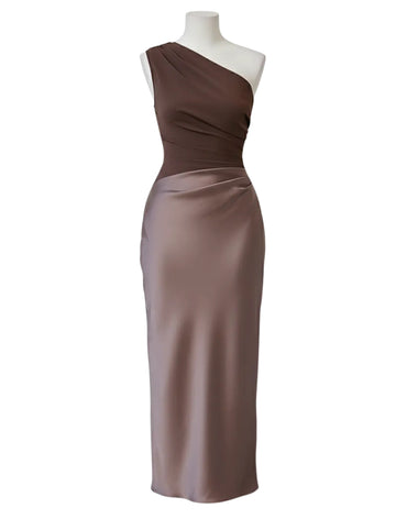 Amara One-Shoulder Luxe Maxi Dress