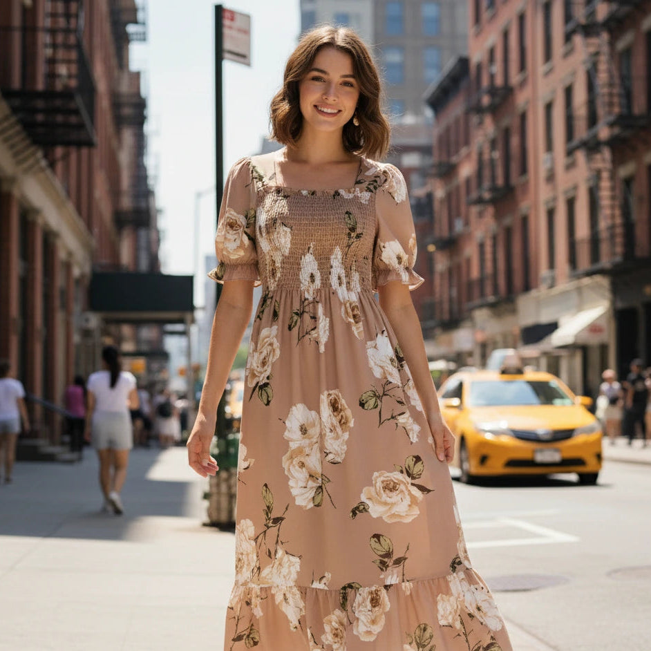 Flora Casual Chiffon Dress