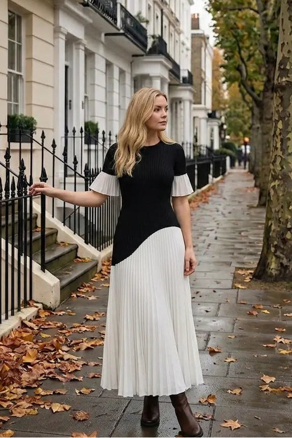 casual black and white dress & Midi – Elegance – Vellure Size:USA 4 (XS)/36 in.(91 cm)Garment Chest * ( ̮̮̃*̃)..( ̮̮̃ Lycra Dress Glitter Tulle Prom Dresses