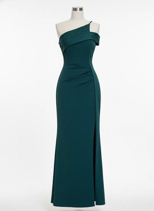 Asymmetric One-Shoulder Dress with Slit – Lanon Elegance