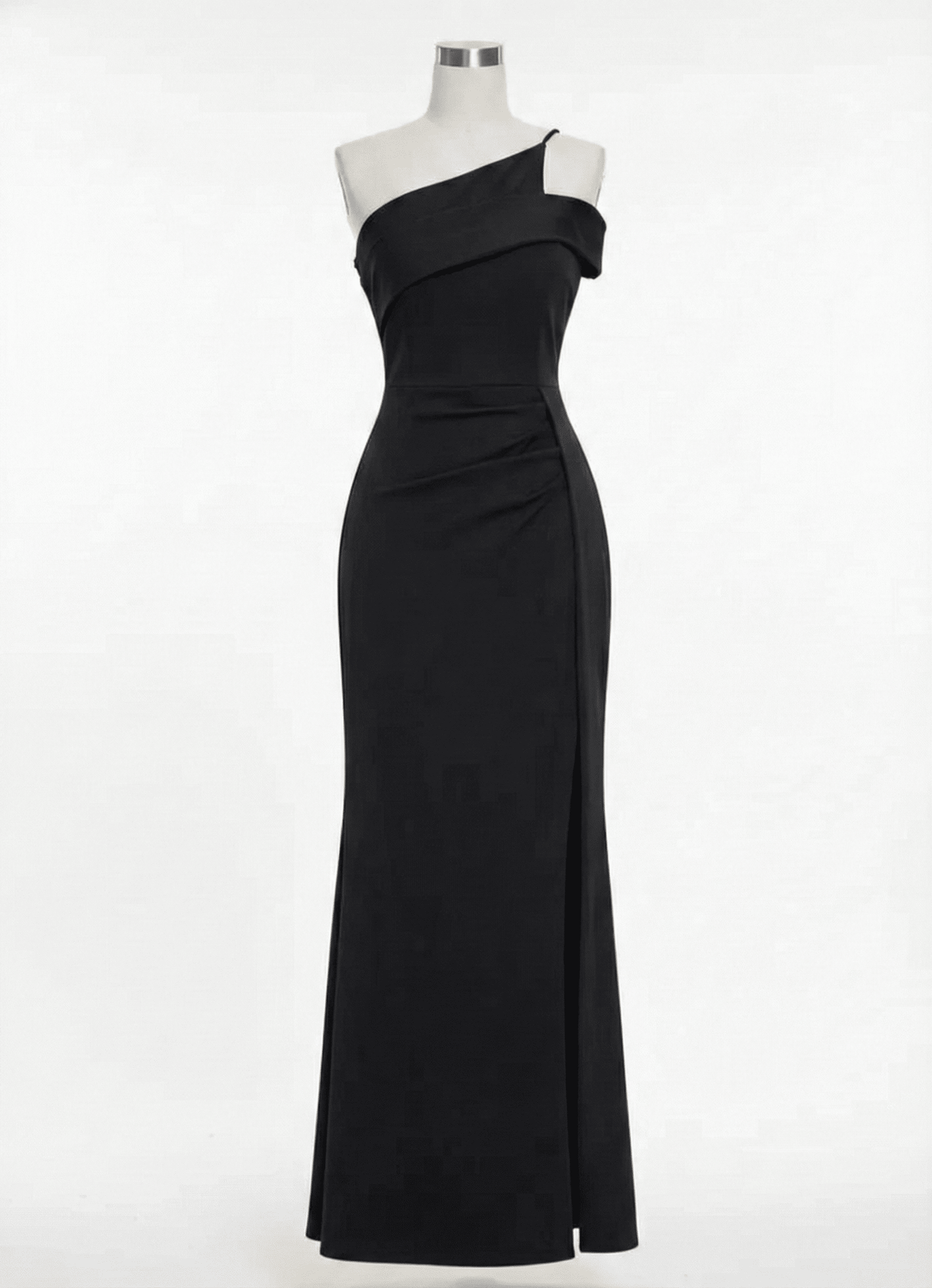 Asymmetric One-Shoulder Dress with Slit – Lanon Elegance
