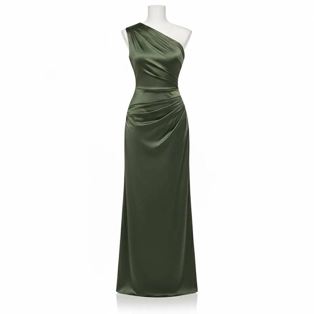 Amara One-Shoulder Luxe Maxi Dress