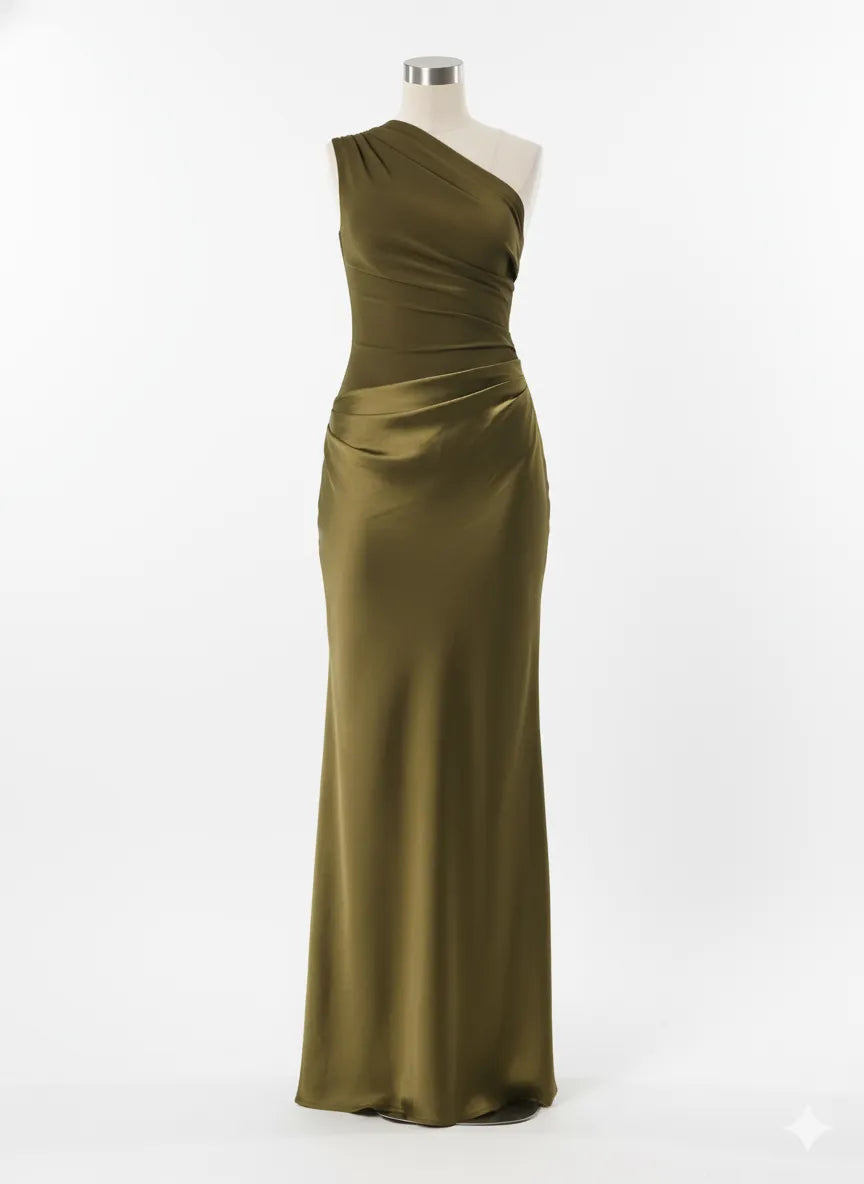 Amara One-Shoulder Luxe Maxi Dress